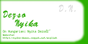 dezso nyika business card